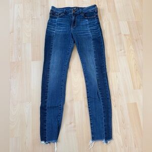 Abercrombie & Fitch Dark Blue Two-Toned Ankle Jeans